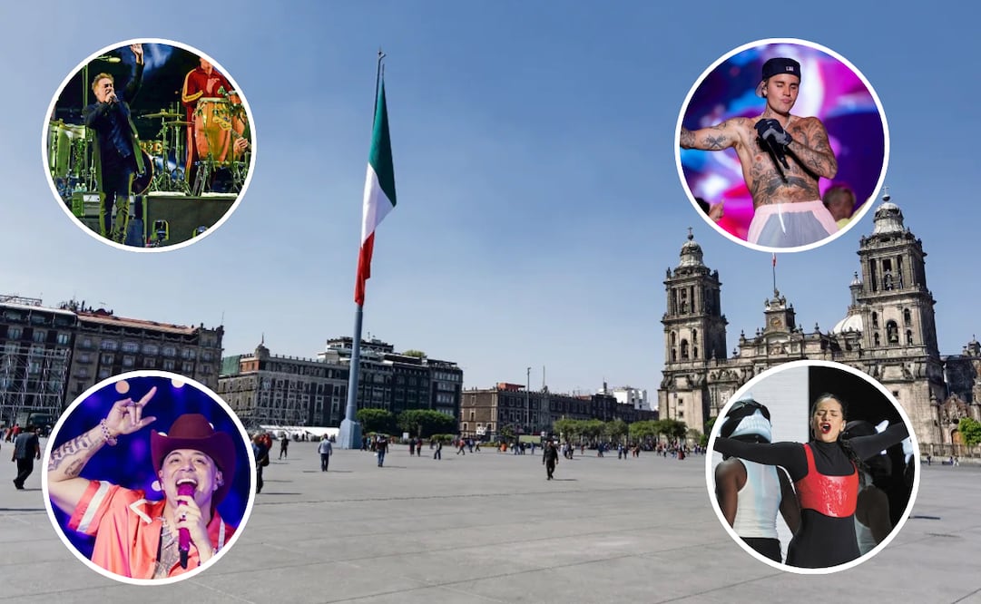 Estos son algunos artistas que han llenado el Zócalo CDMX. Foto: Archivo / EL UNIVERSAL