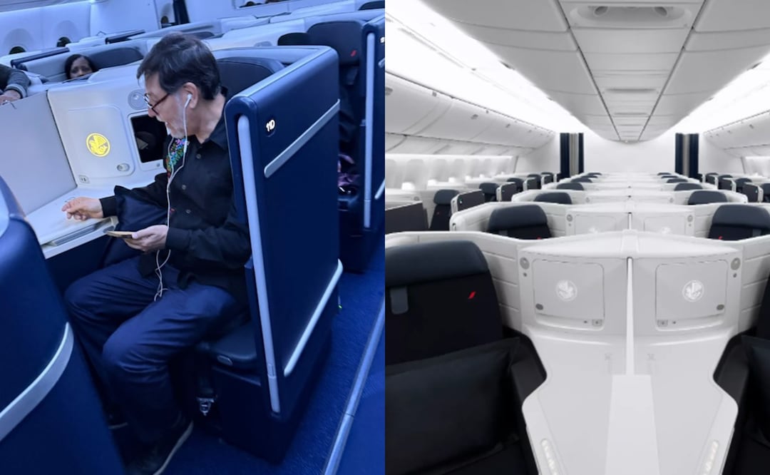 La foto del legislador en pleno vuelo en Business Class se volvió tendencia. Foto: Redes Sociales