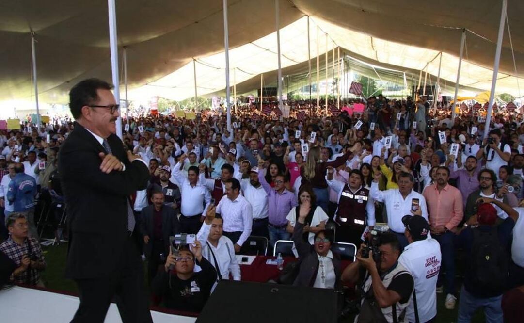 Ignacio Mier asistió a la asamblea informativa general del grupo denominado Instituto Mexicano para la Transformación en Puebla / Foto: Especial