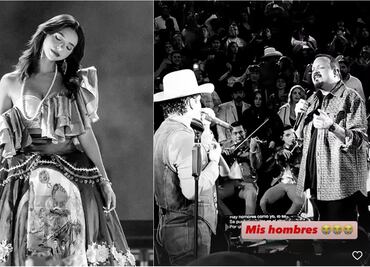 Ángela Aguilar, conmovida por reunión de Nodal y su papá en el escenario: "mis hombres"