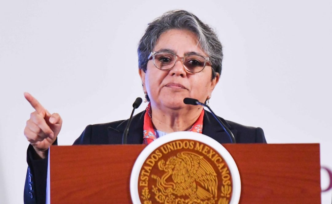 Raquel Buenrostro, secretaria Anticorrupción y Buen Gobierno, en la "Mañanera del Pueblo" del 17 de octubre de 2024. Foto: Mario Jasso/ Cuartoscuro