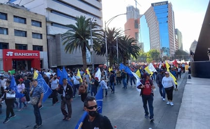 Marchan sindicatos del Ángel de la Independencia al Zócalo; conoce las alternativas viales