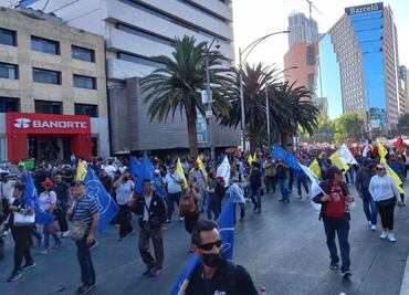 Marchan sindicatos del Ángel de la Independencia al Zócalo; conoce las alternativas viales