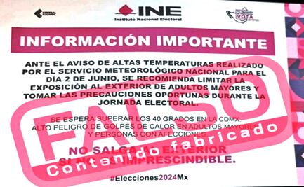 Elecciones 2024: desmiente INE sugerencia de no salir a votar por altas temperaturas