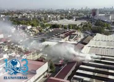 Se registra incendio en fábrica de la Unidad Lindavista Vallejo; hay 4 intoxicados