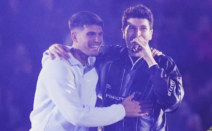 Carlos Alcaraz cantó 'Vagabundo' junto a Sebastián Yatrá en la Plaza México