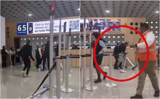 VIDEO muestra riña entre pasajeros de Aeroméxico en AICM; presuntamente estaban en estado de ebriedad