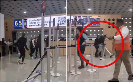 VIDEO muestra riña entre pasajeros de Aeroméxico en AICM; presuntamente estaban en estado de ebriedad