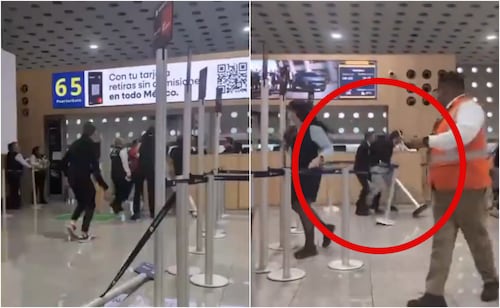 VIDEO muestra riña entre pasajeros de Aeroméxico en AICM; presuntamente estaban en estado de ebriedad