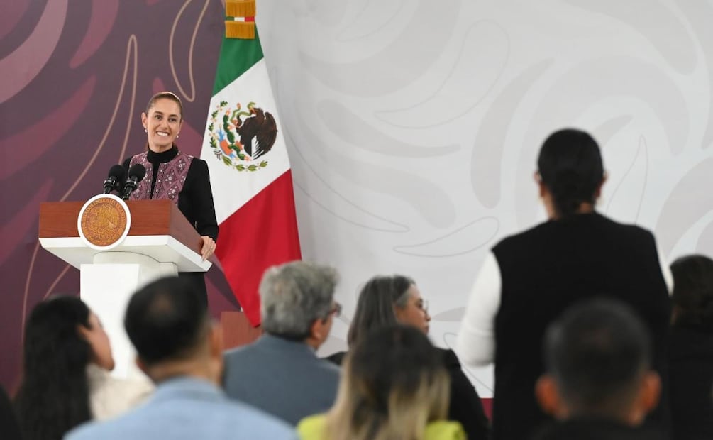 Presidenta Claudia Sheinbaum durante su conferencia de prensa "La Mañanera del Pueblo" desde Guanajuato (18/09/2026). Foto: Presidencia