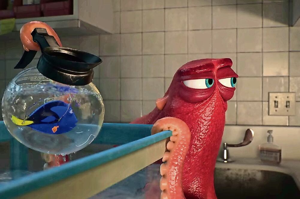 Uno de los nuevos personajes será el pulpo Hank, quien ahora tendrá el rol cómico de la película (CORTESÍA DISNEY PIXAR)