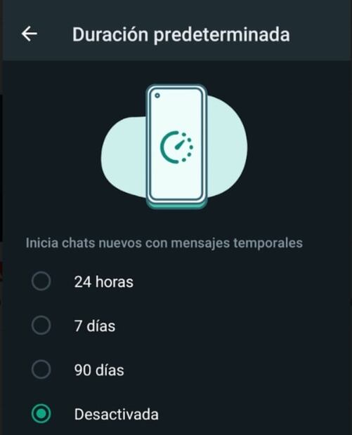 Cómo activar los mensajes temporales de WhatsApp para que se eliminen solos