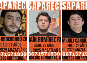 Tres jóvenes desaparecen en Mazatlán; suman seis turistas no localizados en abril