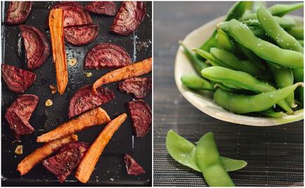 #RECETA Botanas: Chips de verdura y Edamames al ajillo