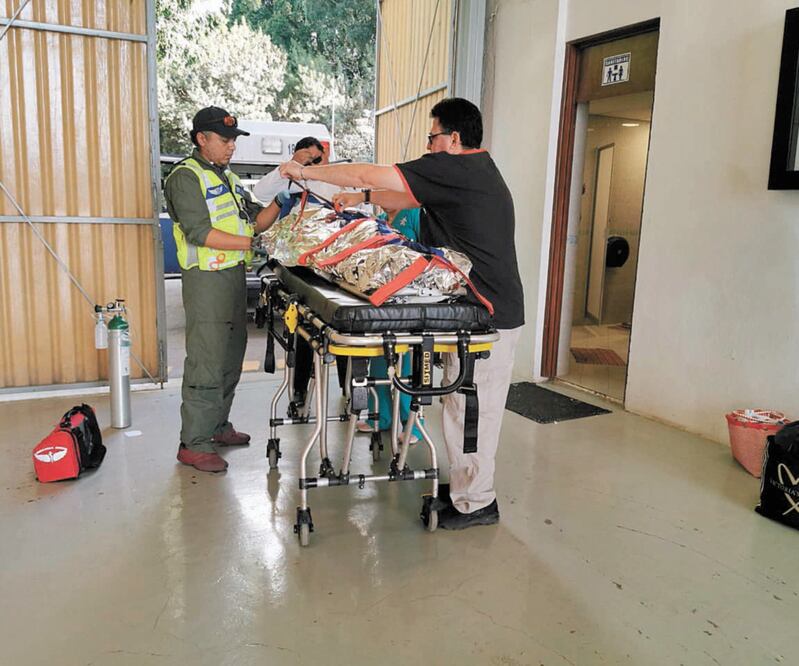 María Ríos, de 26 años, llegó ayer por medio de transporte aéreo a un hospital especializado de la Ciudad, pues en Oaxaca la atención no fue suficiente. Foto: ESPECIAL