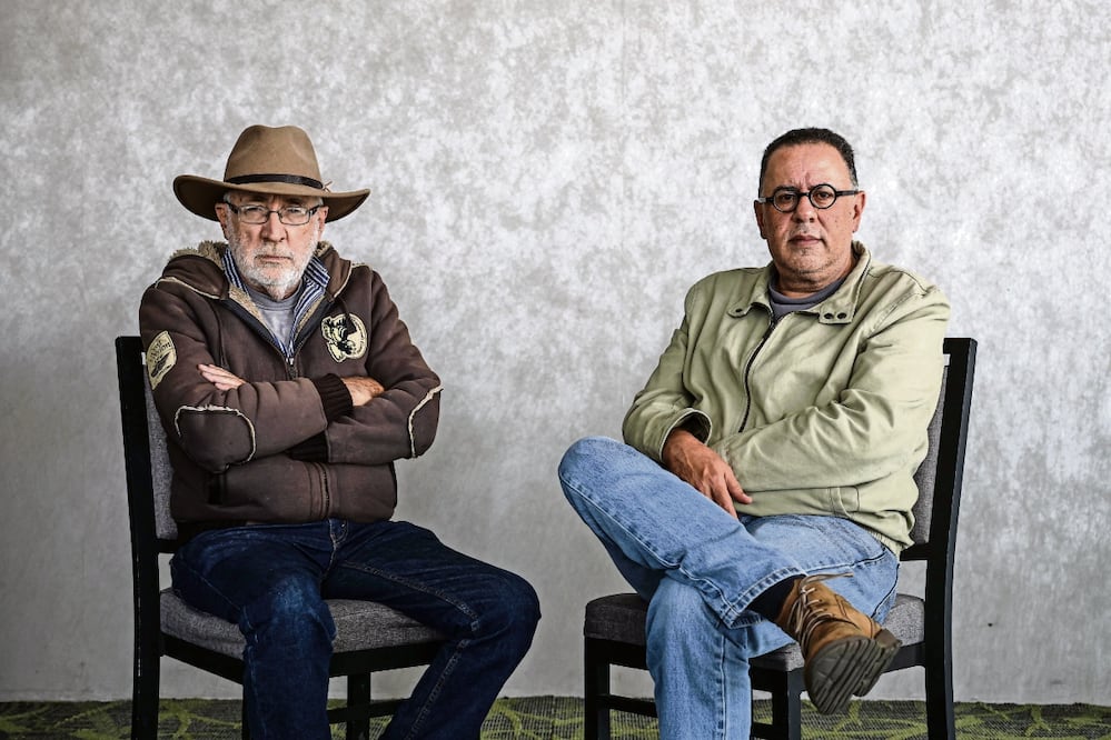 Javier Sicilia y Jacobo Dayán, autores del libro titulado Crisis o apocalipsis. El mal en nuestro tiempo, publicado por Taurus. Foto: de Gabriel Pano. El Universal