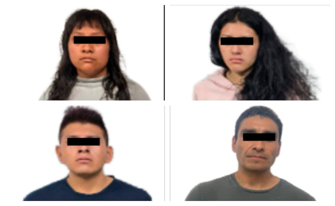 Los cuatro detenidos pertenecen a una banda dedicada al robo de automóviles conocida como "Los Morris". Fotos: Especiales.