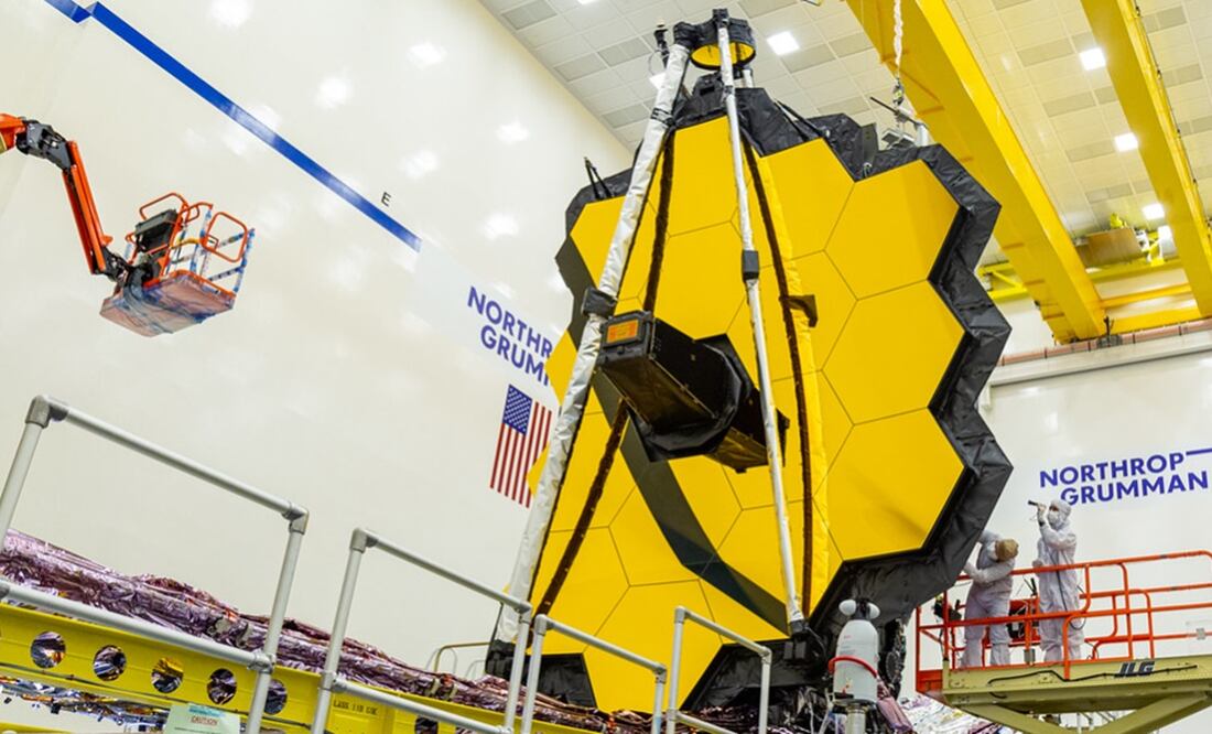El telescopio James Webb durante el proceso de elaboración. Foto: NASA