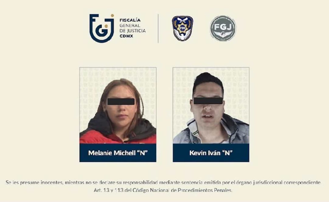 Detienen a pareja por homicidio y robo en CDMX / Foto: Especial