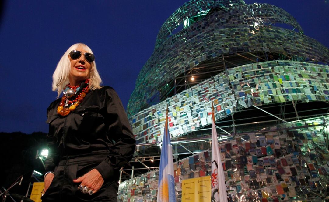 Marta Minujín recibió en Nueva York el Premio Americas Society. Foto: Xinhua/Gustavo Cherro, Archivo