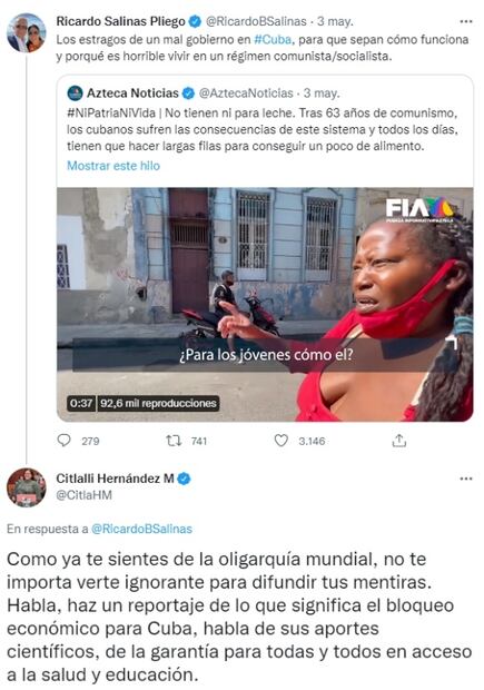 "Si se siente cubana, váyase a vivir a Cuba"
