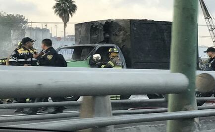 Camioneta que transportaba cloro se incendia en Troncoso y Viaducto 