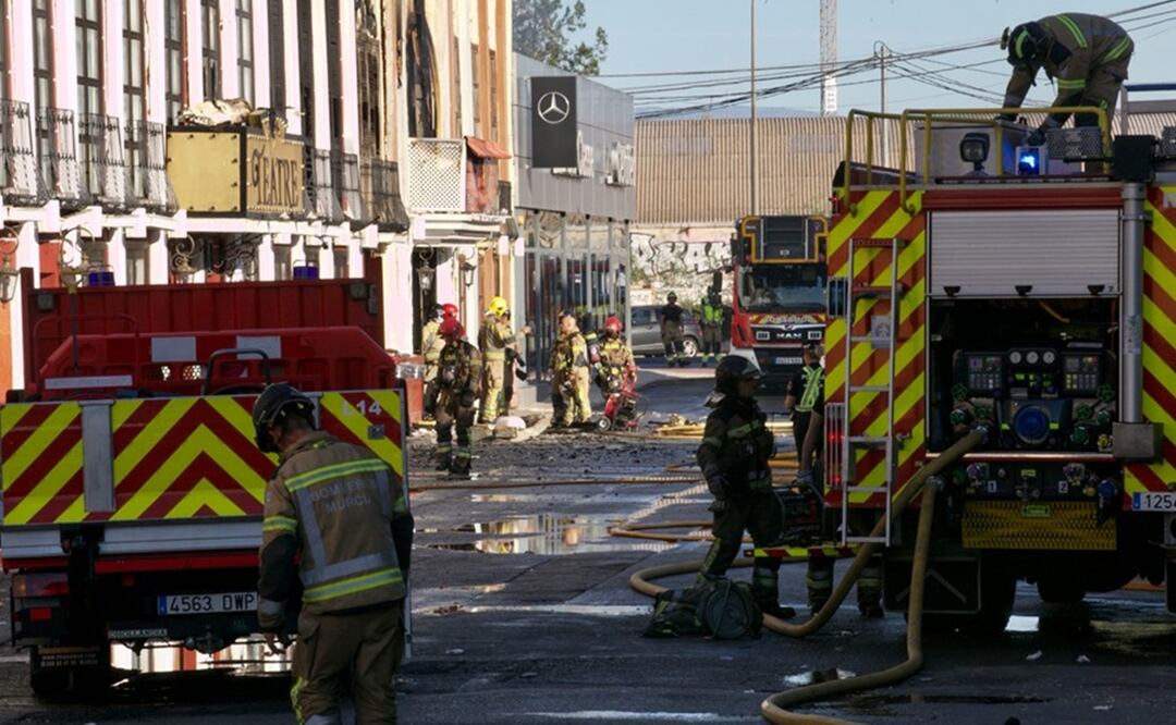 Zona en la que se produjo el incendio en una discoteca de Murcia. Foto: EFE