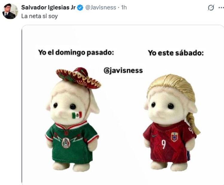 El humor se hizo presente previo al partido de Noruega contra Inglaterra. Fotos: Redes Sociales