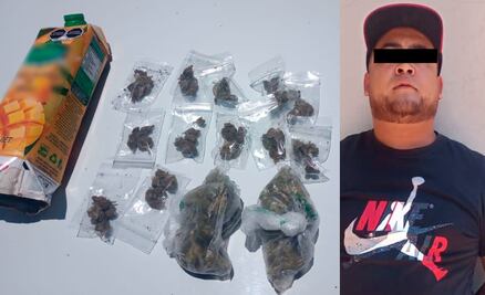 Marihuana en vez de jugo de mango, lo que le encontraron a detenido cerca de Paseo de la Reforma