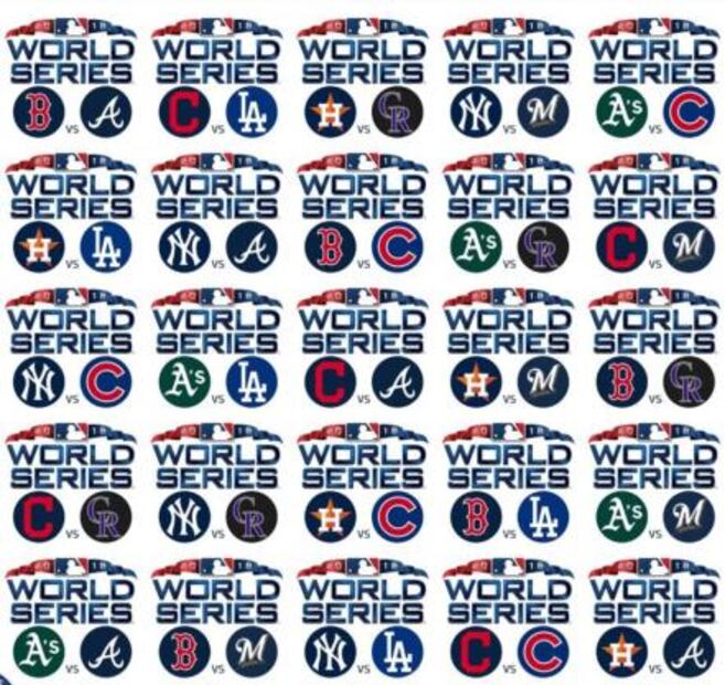 ​Las 25 probabilidades de Serie Mundial antes de los juegos de comodín