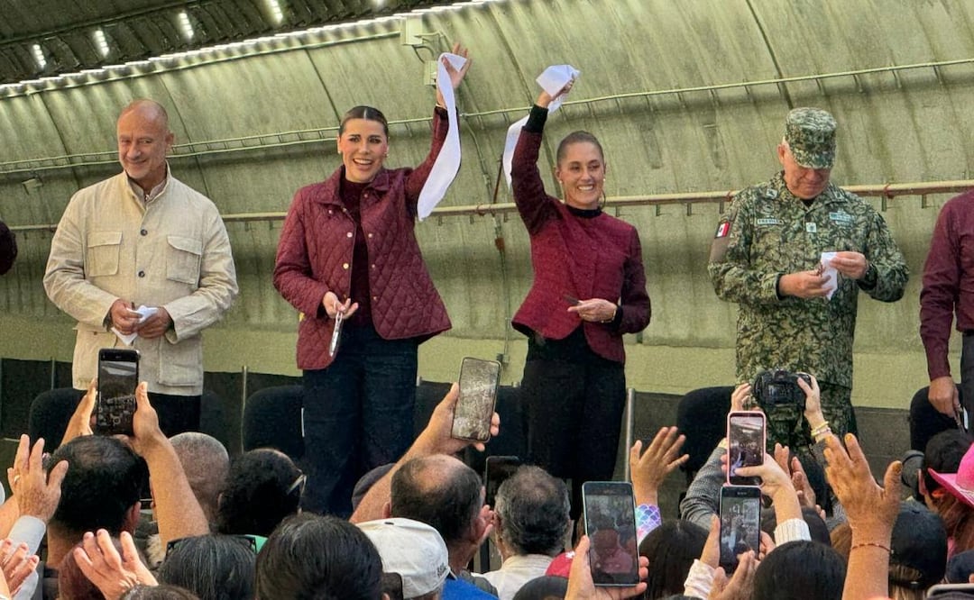 La presidenta Claudia Sheinbaum Pardo junto a la gobernadora Marina del Pilar en Tijuana, Baja California (30/01/2026). Foto: Salvador Corona / EL UNIVERSAL