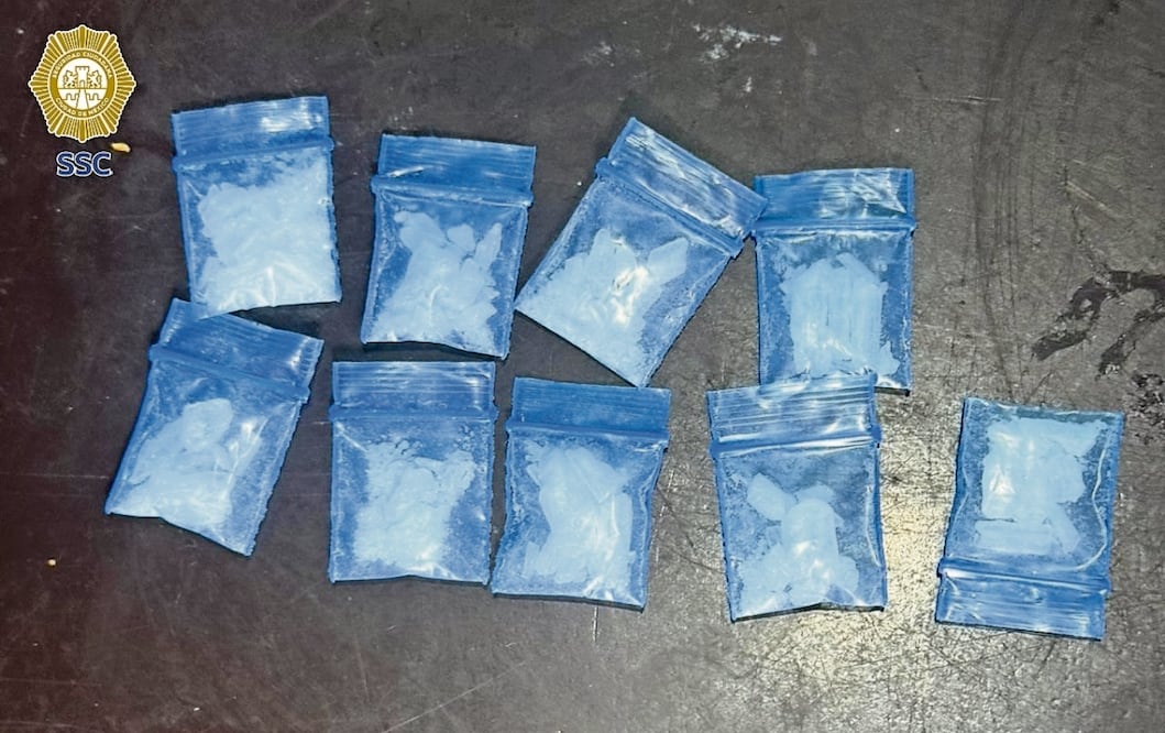Entre las drogas aseguradas había metanfetaminas y cocaína. Foto: Especial