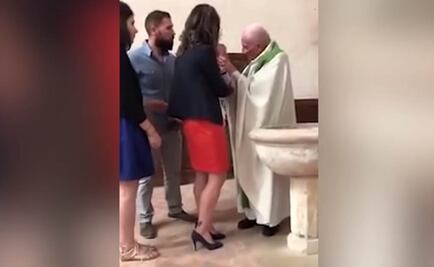 ¿Un sacerdote golpeó a un bebé para que dejara de llorar durante su bautizo? Sí, es verdad