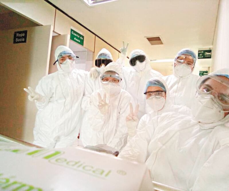 El sismo del martes pasado comenzó mientras las enfermeras atendían a los pacientes más graves del área Covid. CORTESÍA