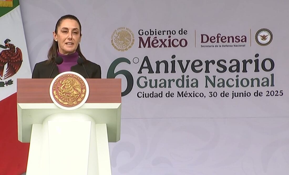 Claudia Sheinbaum en el marco del sexto aniversario de la Guardia Nacional. Foto: Especial