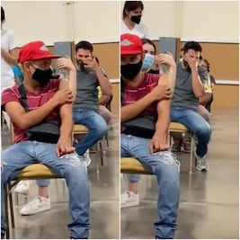 Joven grita cuando lo vacunan y se vuelve viral en TikTok