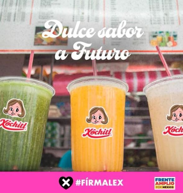 Al estilo "Lulú", crea Xóchitl Gálvez caricatura en gelatinas y aguas frescas