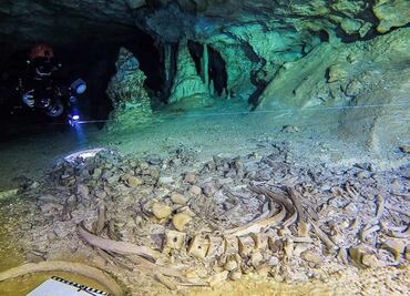 Ancient human remains found in world's largest underwater cave