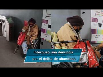 Rescatan a abuelita que fue abandonada por su hijo en estación del Mexibús en Ecatepec