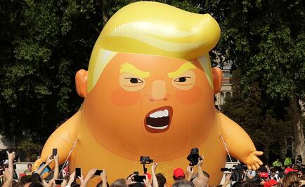 "¡A mi madre no le gustas, y le gusta todo el mundo!", gritan a Trump en Londres