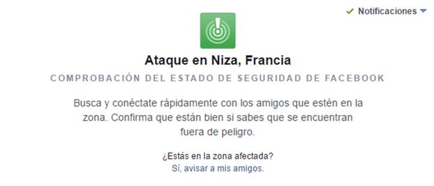 Facebook activa “Safety Check” por ataque en Niza 