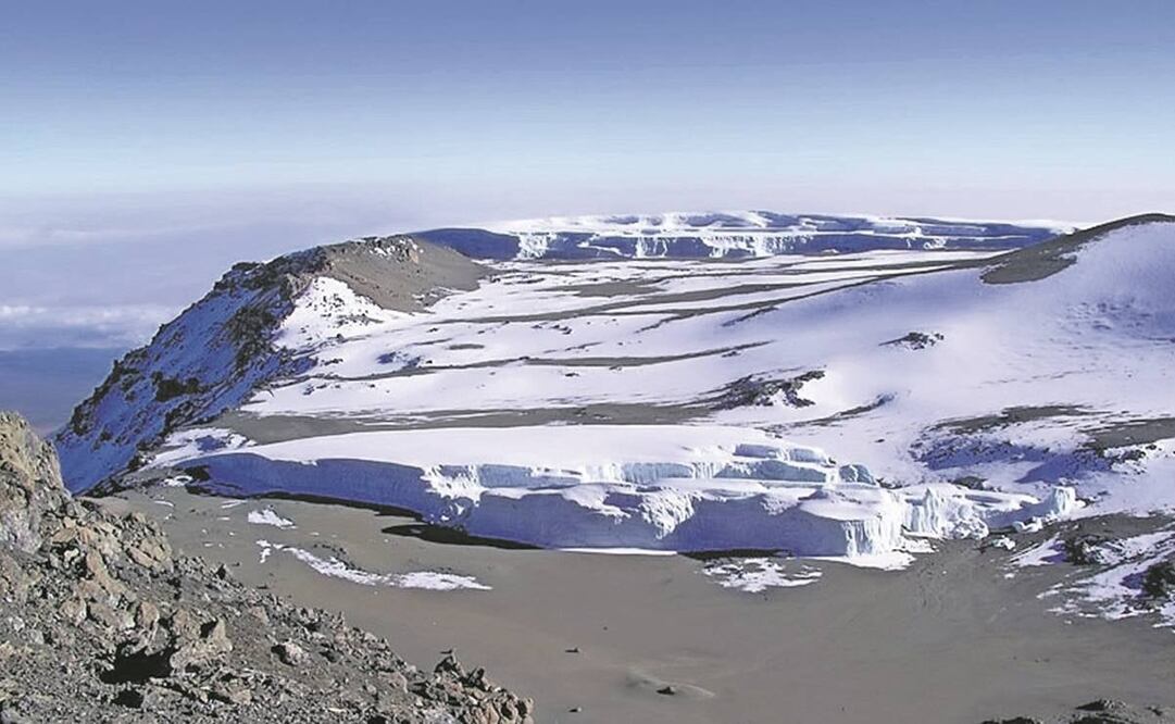 Glaciar Furtwängler, en la cumbre del monte Kilimanjaro.Foto: Especial 