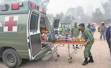 Sufren accidente empleados del AIFA