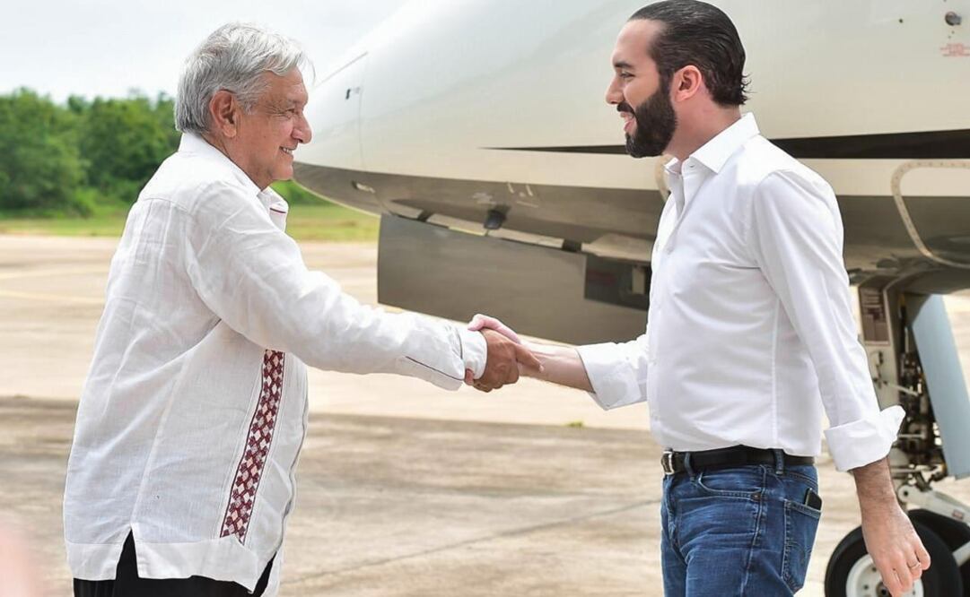 El presidente de México, Andrés Manuel López Obrador y el presidente de El Salvador, Nayib Bukele. Foto: Gobierno de México