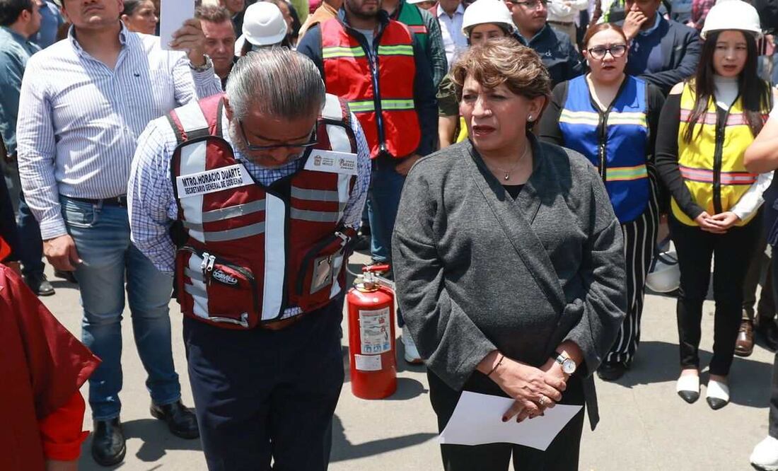 Delfina Gómez pide no hacer justicia por propia mano tras linchamiento en Jiquipilco (29/04/2025). Foto: Especial