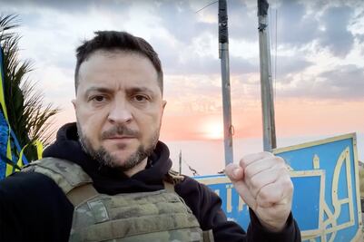 Zelensky agradece desde Isla de Serpientes, en día 500 de invasión rusa, a todos los que luchan por Ucrania