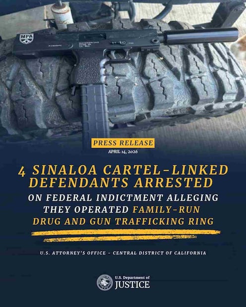 Cártel de Sinaloa. (14/04/26) Foto: X