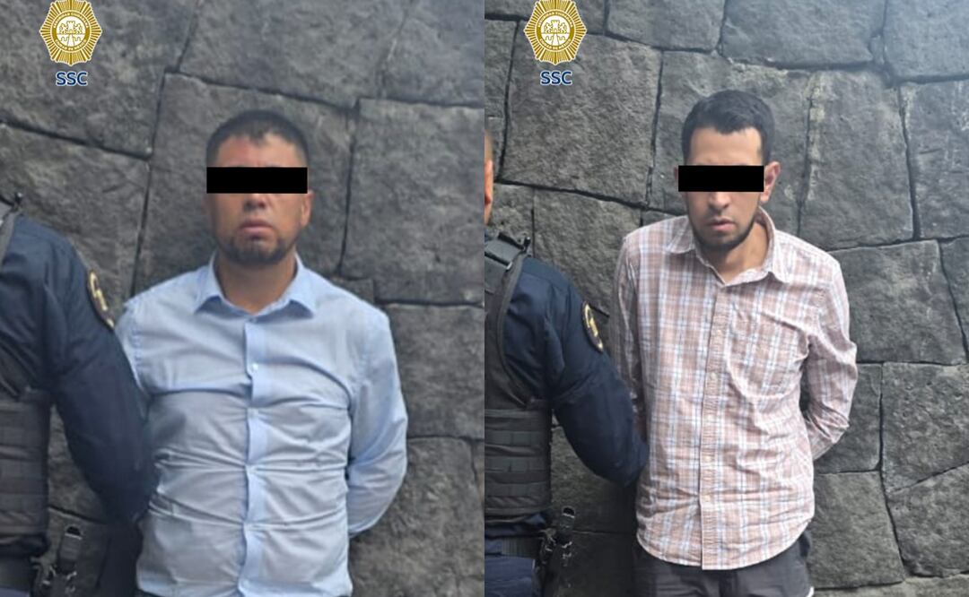 Detienen a dos hombres colombianos acusados de como presuntos responsables de un asalto armado en la alcaldía Benito Juárez (31/05/2025). Foto: Especial