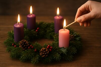 Corona de Adviento 2025: ¿qué significado tiene el tercer domingo?