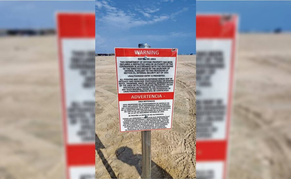 Los letreros alertaban, en inglés y
español, que la playa era zona
restringida y prohibida. Foto: Especial